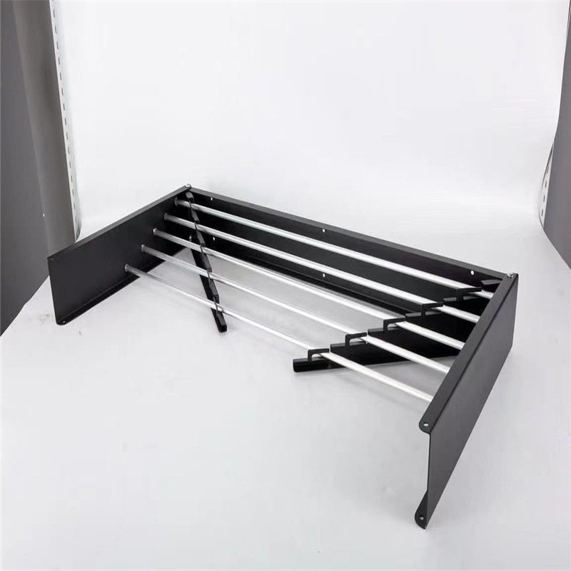 OWNSWING Wall Mounted Folding Iron Clothes Drying Rack Foldable Clothes Airer Coat Rail Space Saving Dryer Rack