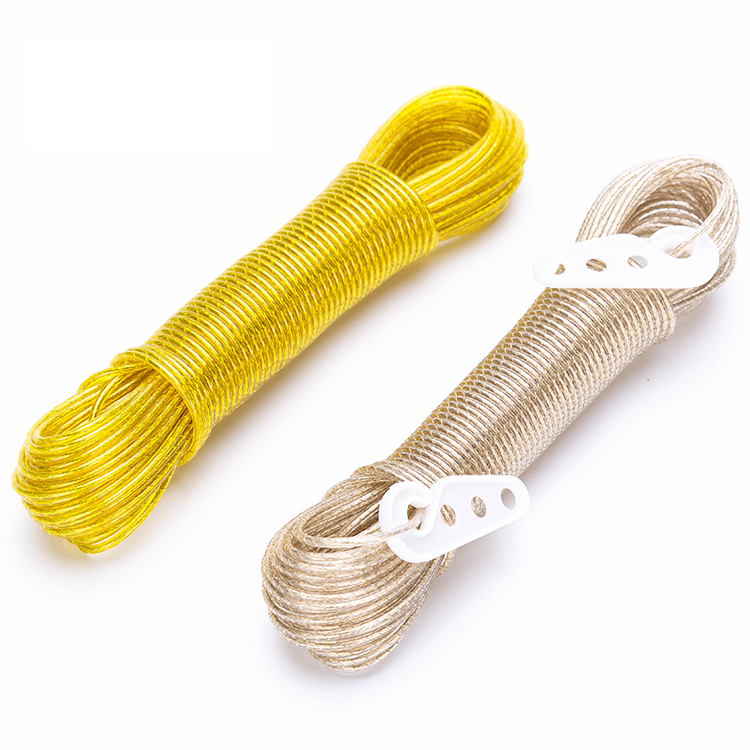 hot selling colorful portable washing line plastic pvc wire core clothesline