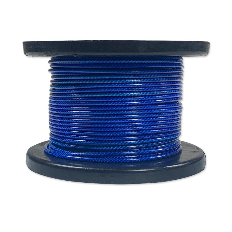 Colorful Pvc Plastic 2mm 3mm Coated Wire Rope 7x7 1x7 Galvanized Steel Cable For Greenhouse