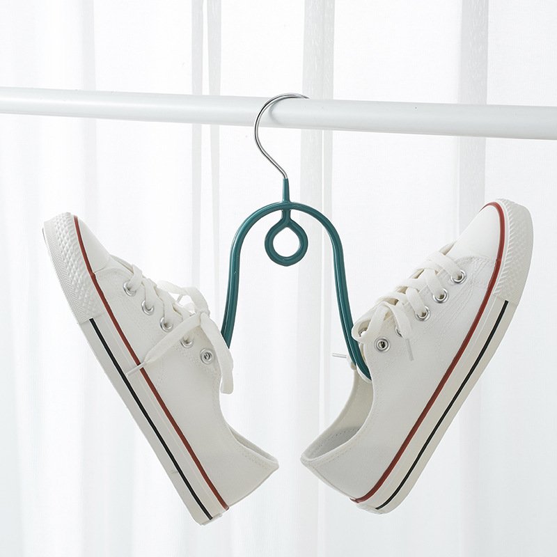 Artifact shoe rack sandals shelf clothesline shoes drying indoor outdoor windproof balcony clothes hanger shoes hanger