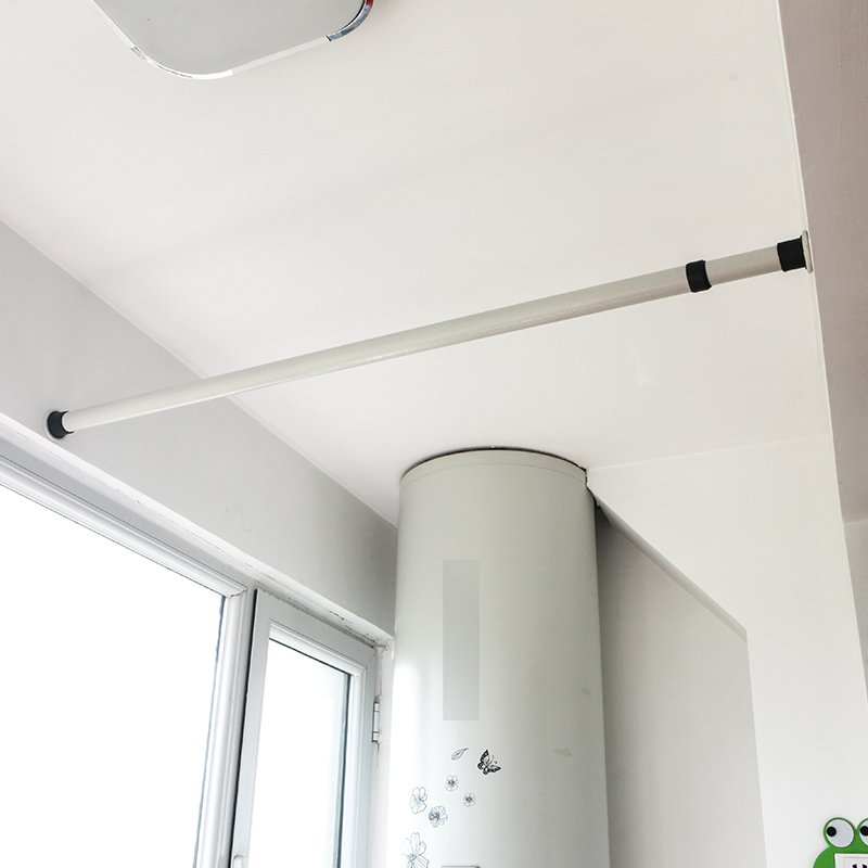 Retractable Curtain Shower Rods Telescopic Clothesline Pole Free Punching Clothes Drying Extendable Tension Curtain Rod