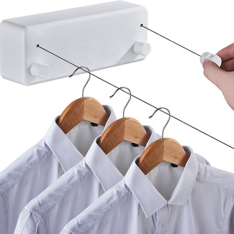 NEW Retractable Clothesline SUS304 Stainless Steel Clothes Dryer with Adjustable Stainless Steel Rope String Heavy Duty