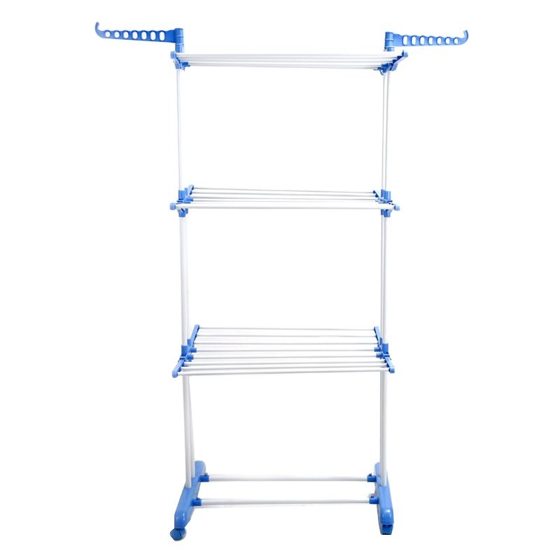 Cheap update Winged Foldable 3 Layers clotheslines Stand Drying Rack Laundry display rack