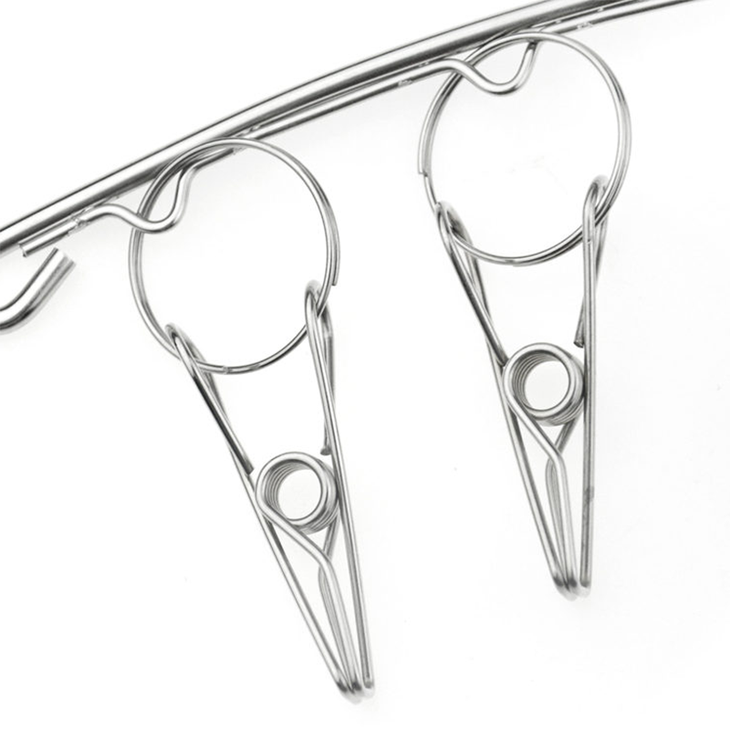 Hot Sale 201 Stainless Steel Portable Multifunctional Drying Rack Clips Metal Underwear Bra Drying Rack With Clips