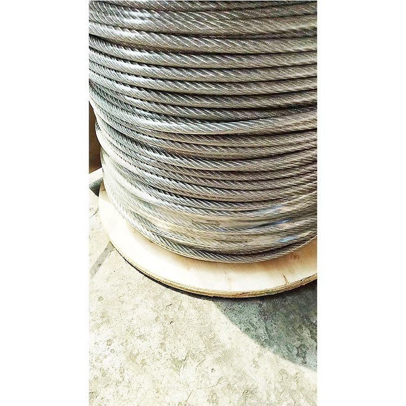 Clear PVC coating stainless steel wire rope 9.5mm to 12mm with non-meganetic
