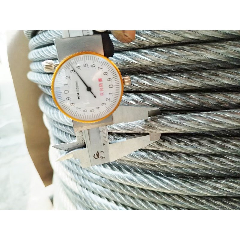 Clear PVC coating stainless steel wire rope 9.5mm to 12mm with non-meganetic