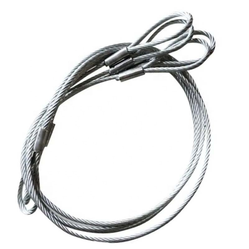 High Quality Stainless Steel Wire Rope Sling Loops Rigging Hardware Marine Application Tension Type wire rope cable sling