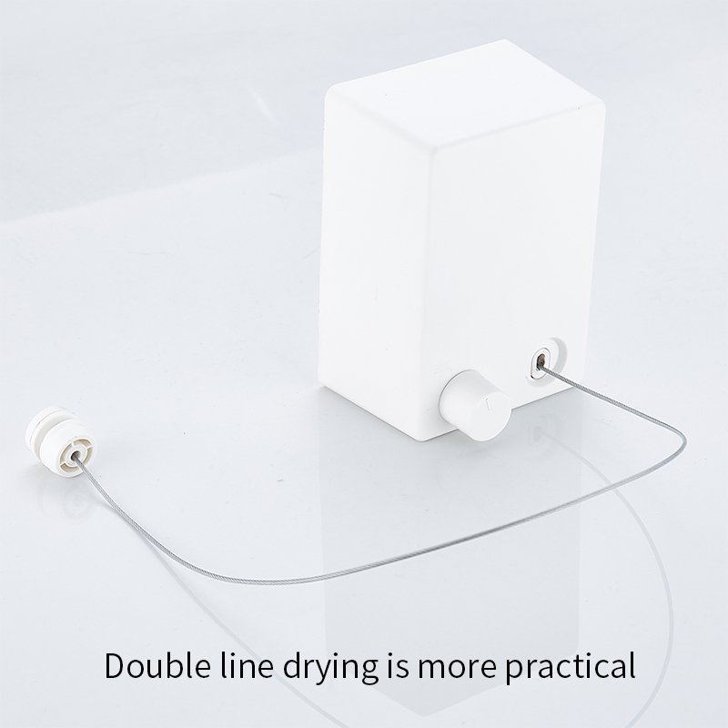 Wall Mounted Indoor Laundry Retractable ABS Plastic Washing Line Clothes Drying Rack Clothesline