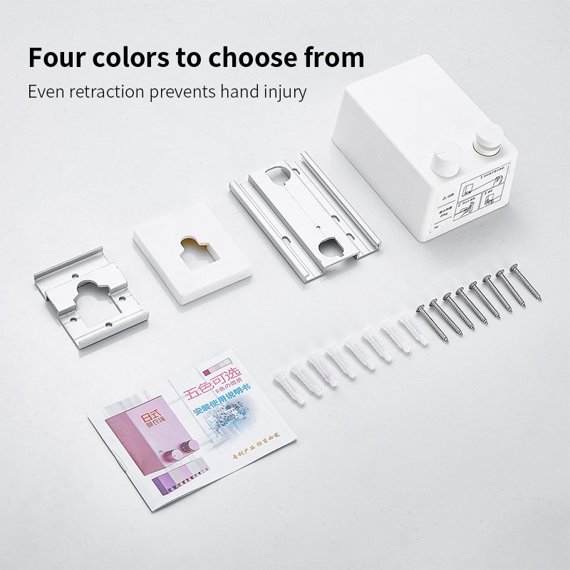 Wall Mounted Indoor Laundry Retractable ABS Plastic Washing Line Clothes Drying Rack Clothesline