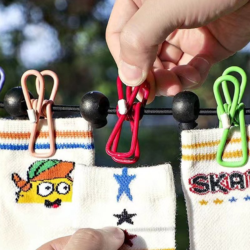 Portable Retractable Dormitory Clothesline Outdoor Clothes Line Travel Camping Clothing Line With Clothes Clip