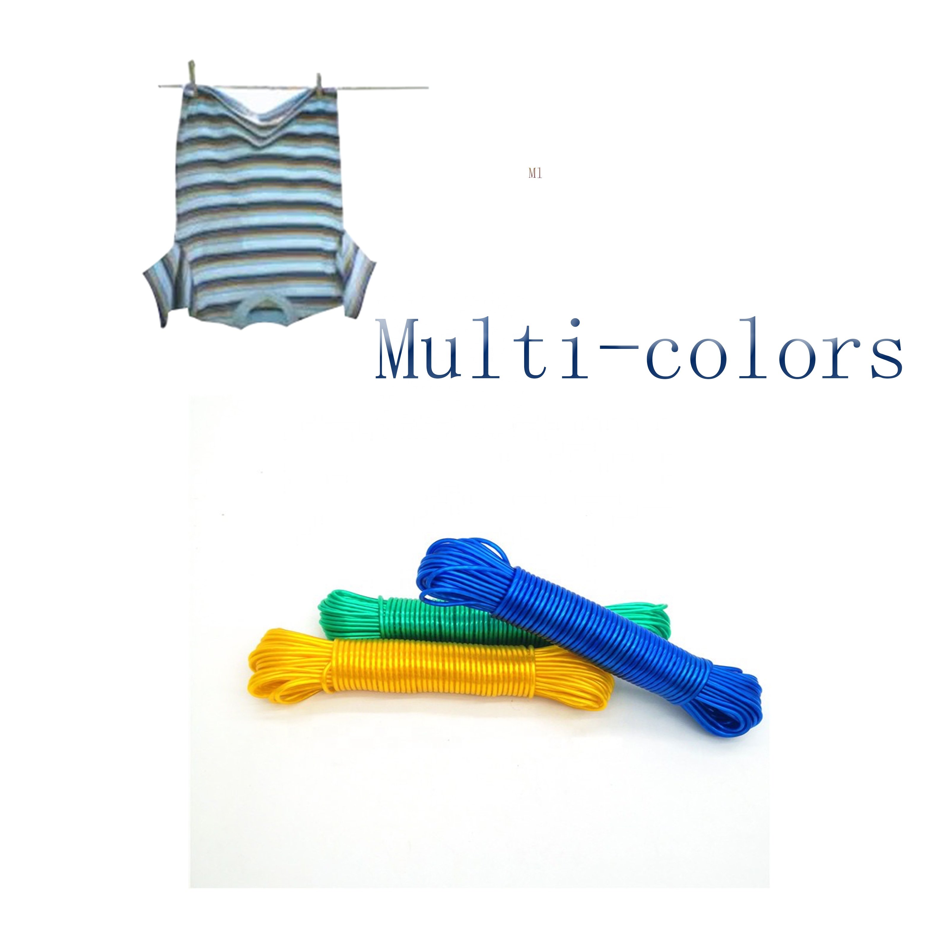 Metal Wire PVC Clothesline Washing lines strong life steel core Plastic coated rope laundry Dryer clothes drying line green