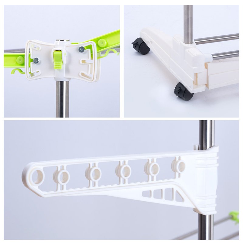 Indoor clothesline long hanging clothes shelves garment rack