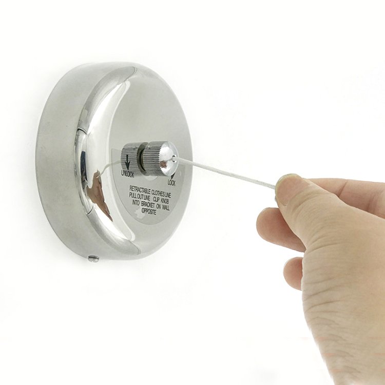 Hotel or Home Hanging Clothesline Wholesale Wall Mounted Retractable Stainless Steel Clothes Line