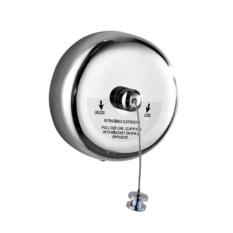 Hotel or Home Hanging Clothesline Wholesale Wall Mounted Retractable Stainless Steel Clothes Line