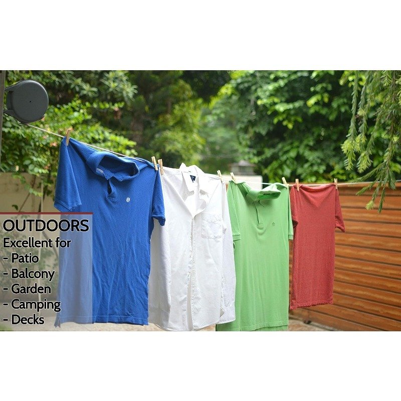 Promotional Wholesale Retractable Heavy Duty PVC Indoor Outdoor Clothes Washing Laundry Clothesline