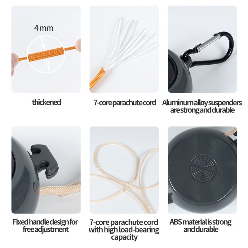 Portable Retractable Cord Windproof Travel Clothesline for Outdoor Adventures and hotel Use