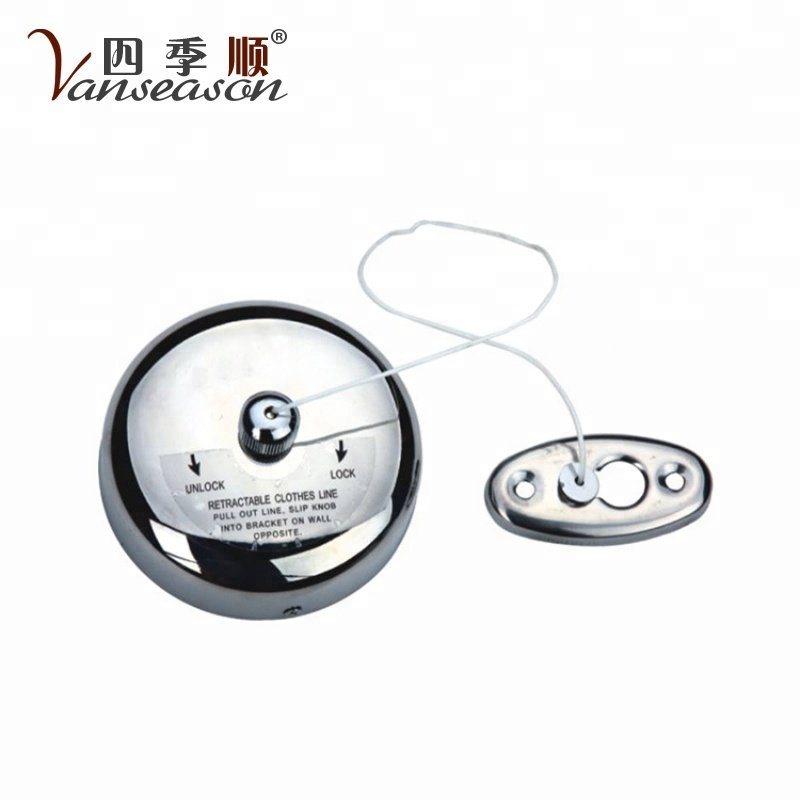 Retractable Clothesline Stainless Steel with Wall Mount Chrome and hanging clothes line with pulley