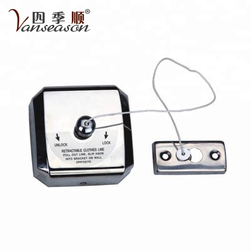 Retractable Clothesline Stainless Steel with Wall Mount Chrome and hanging clothes line with pulley
