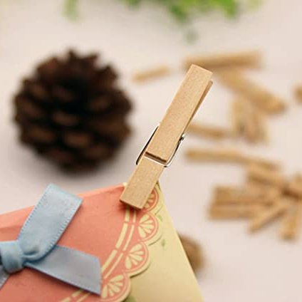 Tailai Natural wood Strong Grip Holder to Dry Laundry Clothesline Hanging Rack Bag Clips Crafts Photos Wooden Clothespins.