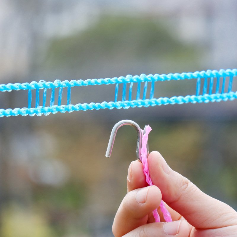 Nylon Camping Clothesline Windproof Clothes Drying Rope Portable Clothes Drying Line 5m