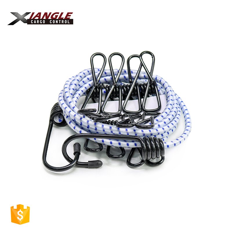 Outdoor Bungee Cord Clothesline Hook Drying Rope Hiking Camping Clothes Line Stretch with Clips
