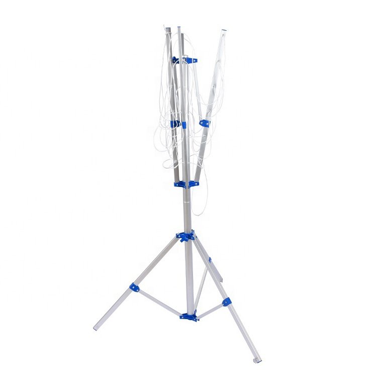 Tripod Umbrella Clothesline Clothes Rotating Outdoor And Indoor Rotating Clothing Laundry Rack Portable Folding Drying Rack