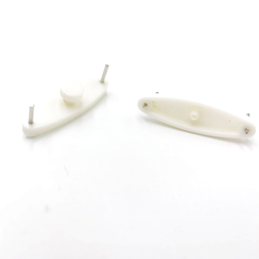 White Plastic Traceless Hanger with Non-Trace Hook for Hardwood and Solid Walls Plain Finish