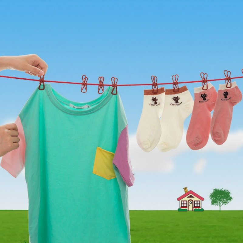 Wholesale Clothesline with clip for indoor and outdoor travel without punching, windproof, non-slip, quilt hanging artifact