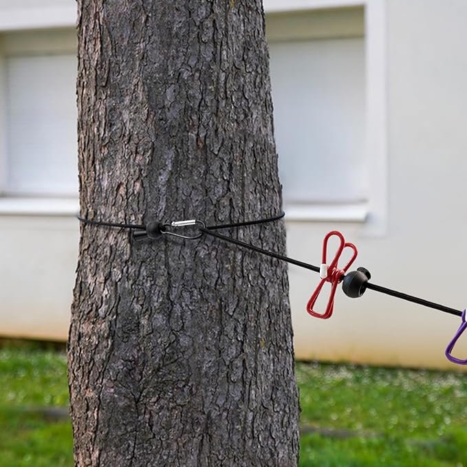 NPOT Retractable Clothesline Travel Durable Windproof Drying Cloth Clip Outdoor Travel Hanging Clothesline Clothing Foldable