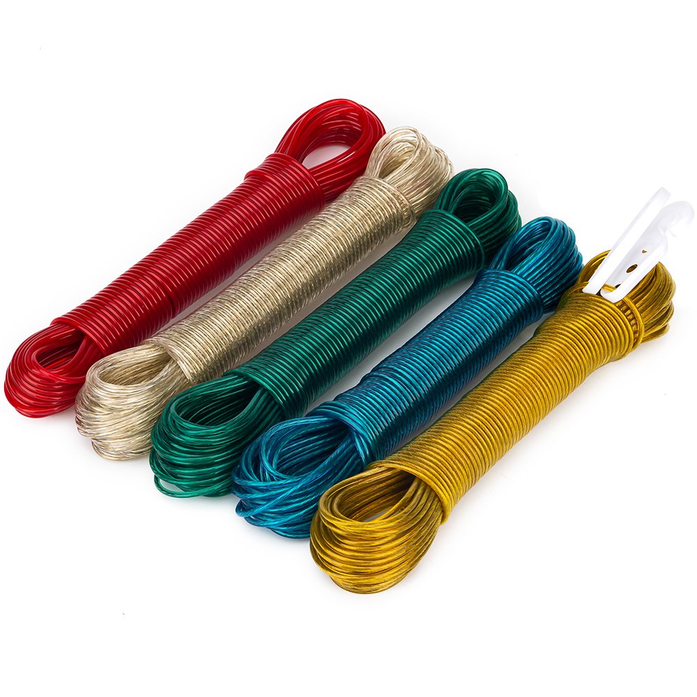 20m clothes hanging line household wall mounted portable best fold down retractable indoor outdoor clothesline