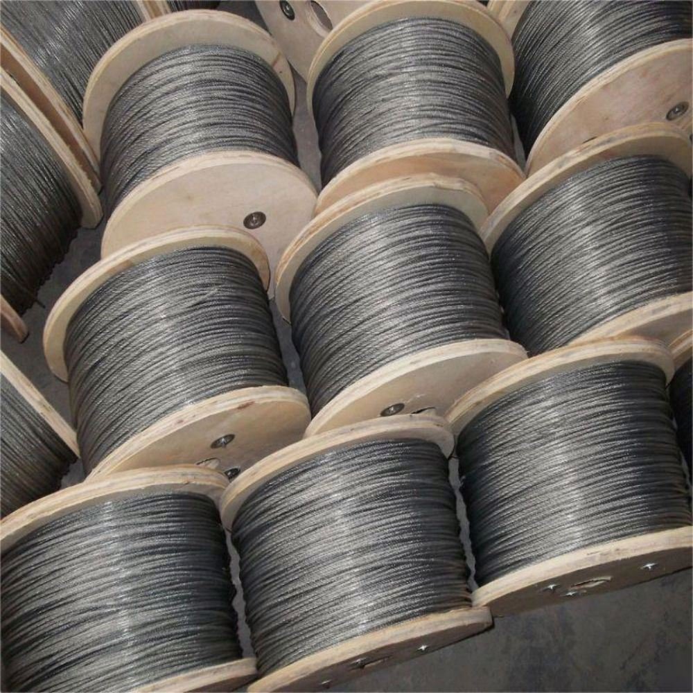 7X7 1mm Stainless Steel Wire Rope with Weight 4kg Per 1000m