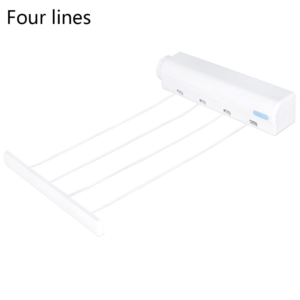 Retractable Indoor Clothes Hanger Rope Wall Mounted Hanger Drying Towel Rack Clothesline Bathroom Clothes Dryer