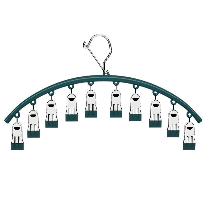 Stainless steel arc-shaped clothesline, sock drying clip, windproof, household use