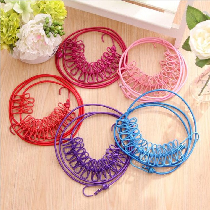 Outdoor Travel Portable Clothesline Non-slip Windproof Cloth Line Laundry Rope Elastic Drying Rope