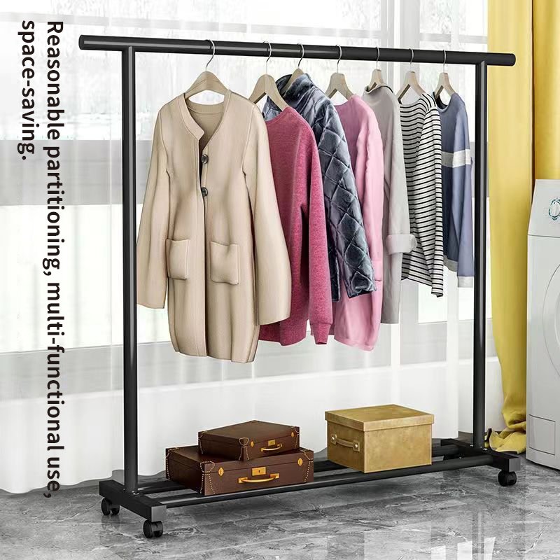 Multifunctional Household Bedroom Coat Rack Living Room Balcony Freestanding Clothes Rack Store Clothing Display Drying Rack.