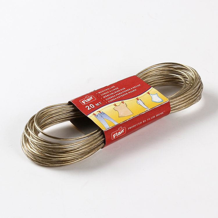 Hot selling PVC clothesline 20m clothes rope outdoor laundry washing line