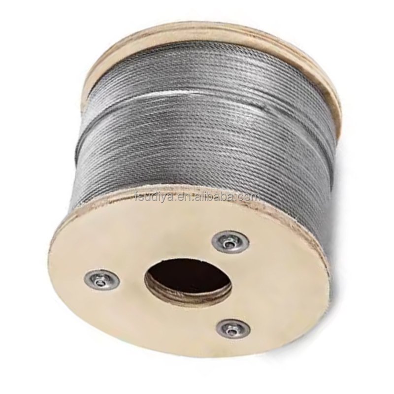 General hardware factory supply stainless steel 7*19 6mm 7*19 304 stainless steel wire rope