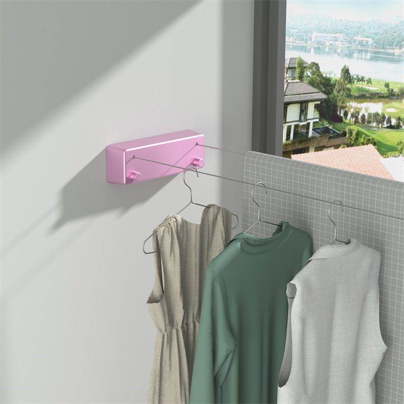 Supports Custom Multi-Color Shower Clothesline Retractable Portable Clothesline With Remote Control