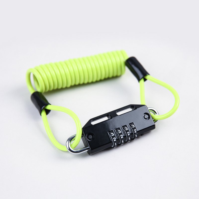TONYON Spring shape portable steel wire rope for all kinds of locks clothesline helmet Safety rope