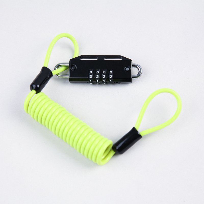 TONYON Spring shape portable steel wire rope for all kinds of locks clothesline helmet Safety rope