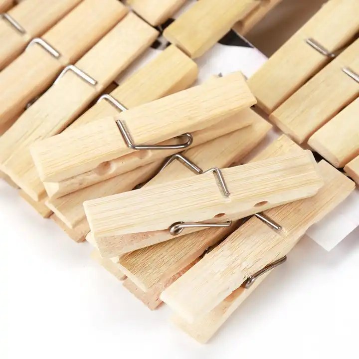 Natural wood Strong Grip Holder to Dry Laundry Clothesline Hanging Rack Bag Clips Crafts Photos Wooden Clothespins Clothes pins