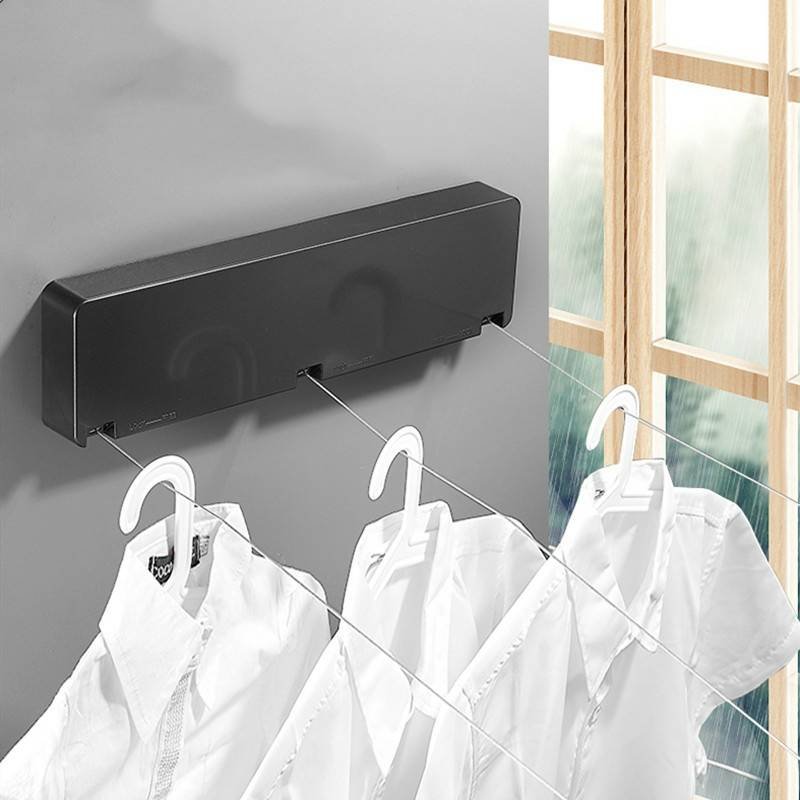 Heavy Duty Clothes Drying Line Retracting Hanging Clothing Rack Retractable Clothesline