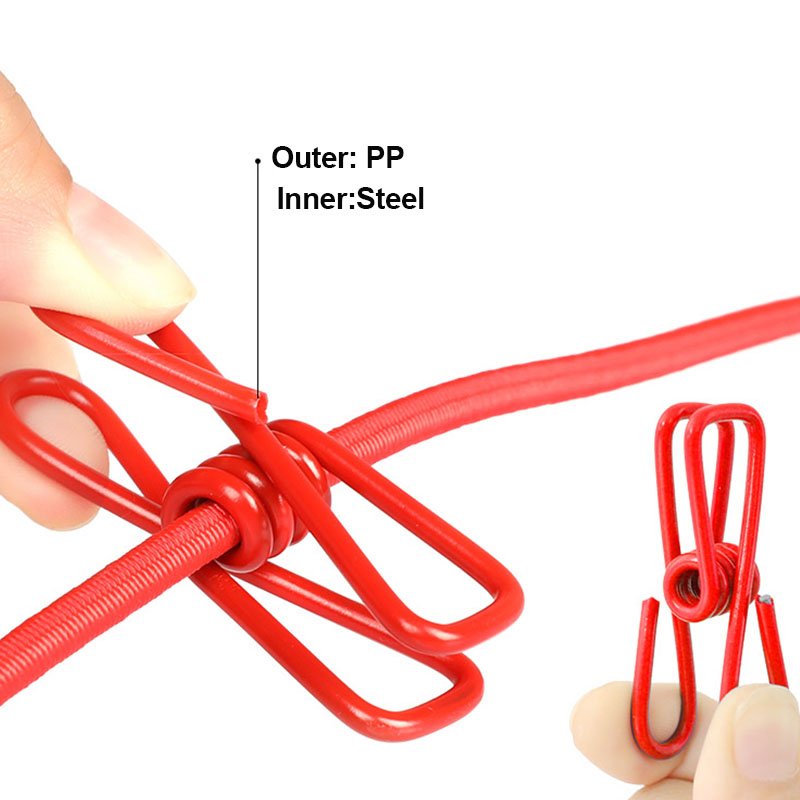 Travel Portable Clothesline with 12 Clothespins,Stretchy Elastic Laundry Clothes Line for Backyard Hotel Camping Indoor Outdoor