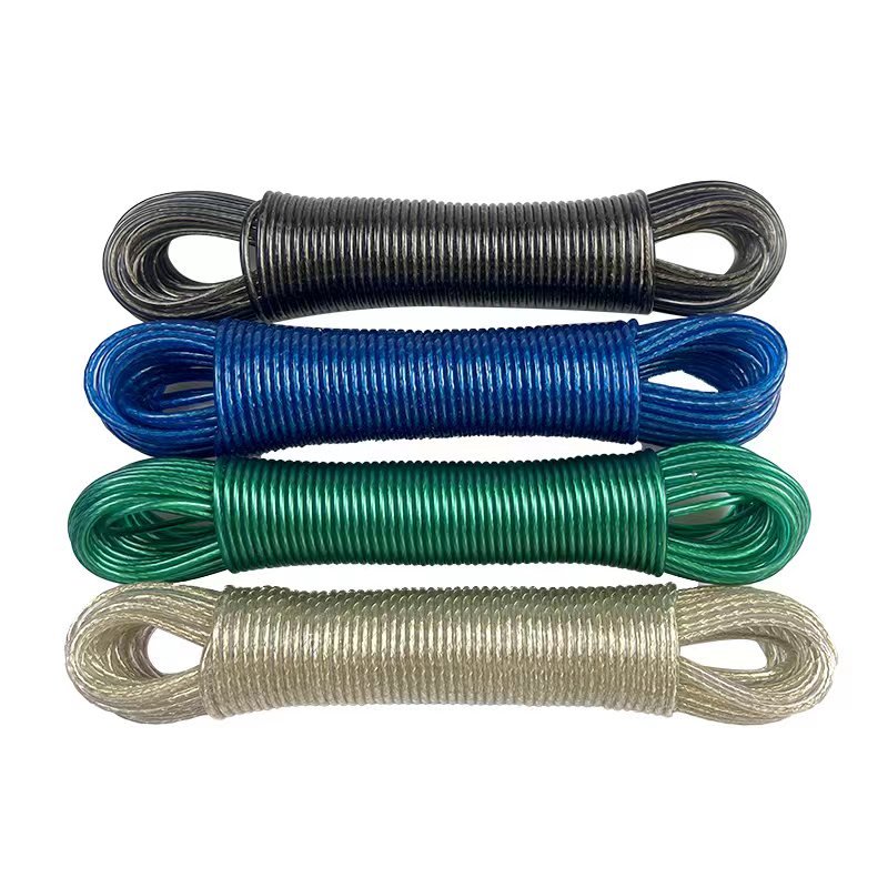 20 mt Colorful and Durable PVC Clothes Line Rope Washing Drying Line Outdoor Rope Clothesline