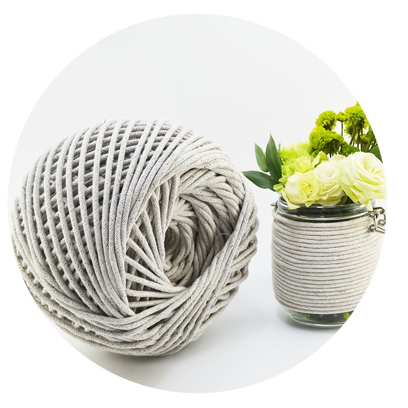 Factory Direct Supply White 3mm 4mm Wholesale Cotton Rope Hot Selling Portable Washing Line Clothesline