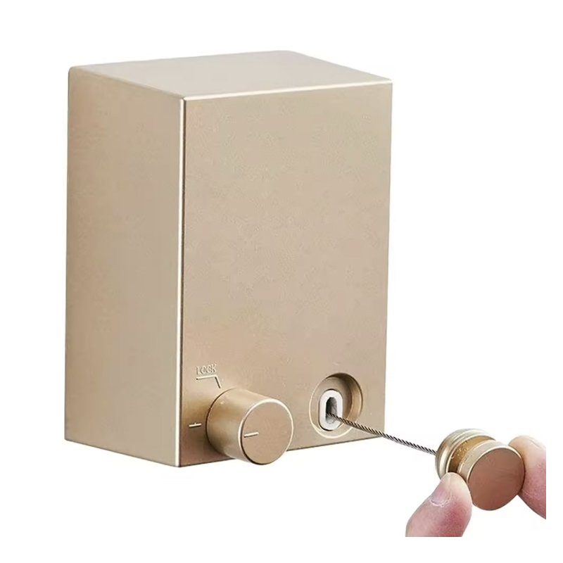 Wall Mounted No Punching Retractable Clothesline Balcony Automatic Telescopic Balcony Steel Wire Rope Rack