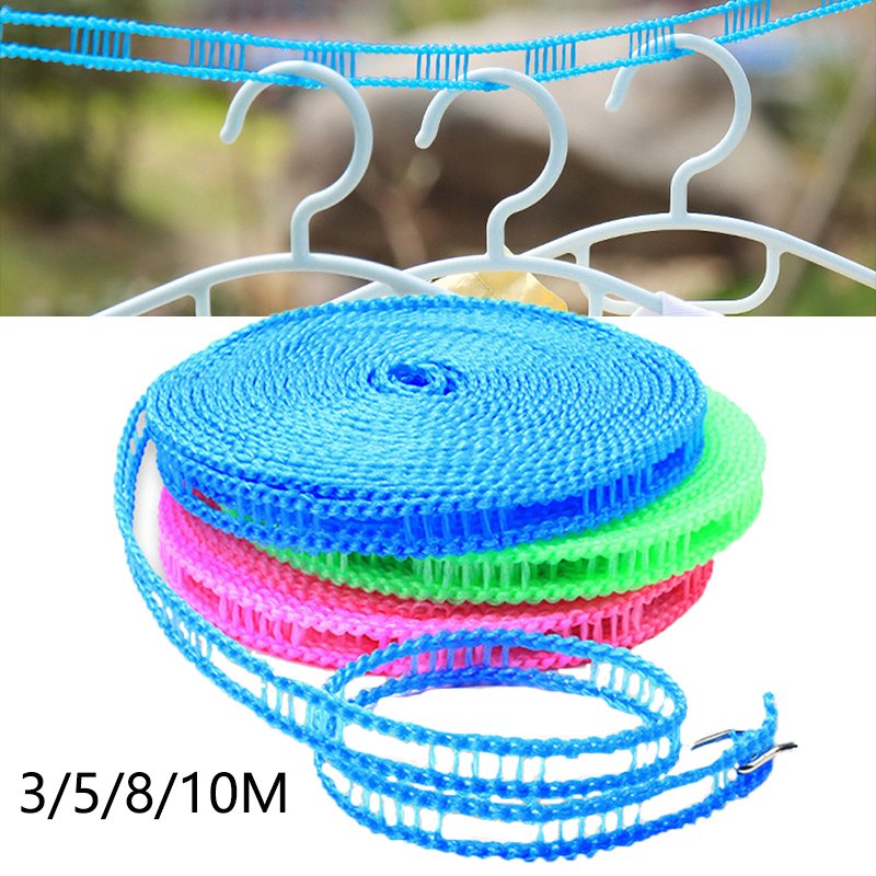 Portable Anti-skid Windproof Clothesline Fence-type Windproof Clothesline Clothesline Quilt Airing Rope Outdoor Travel Household