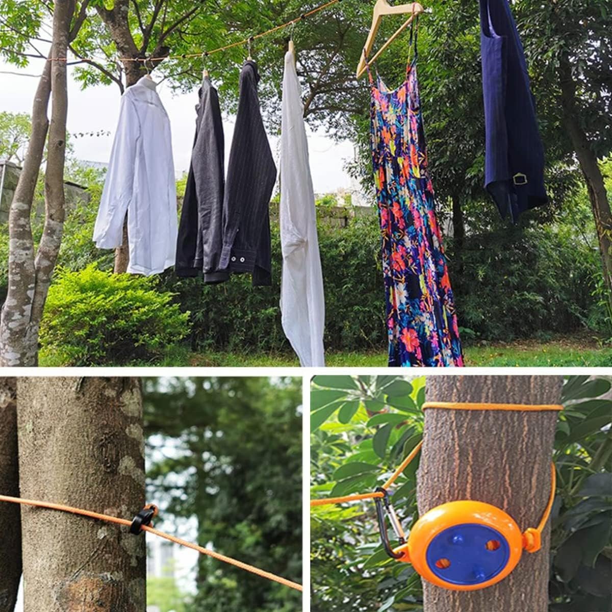 Portable Travel Clothesline Adjustable10 Meters Camping Clothes line, Laundry Drying Rope for Hotel Trip
