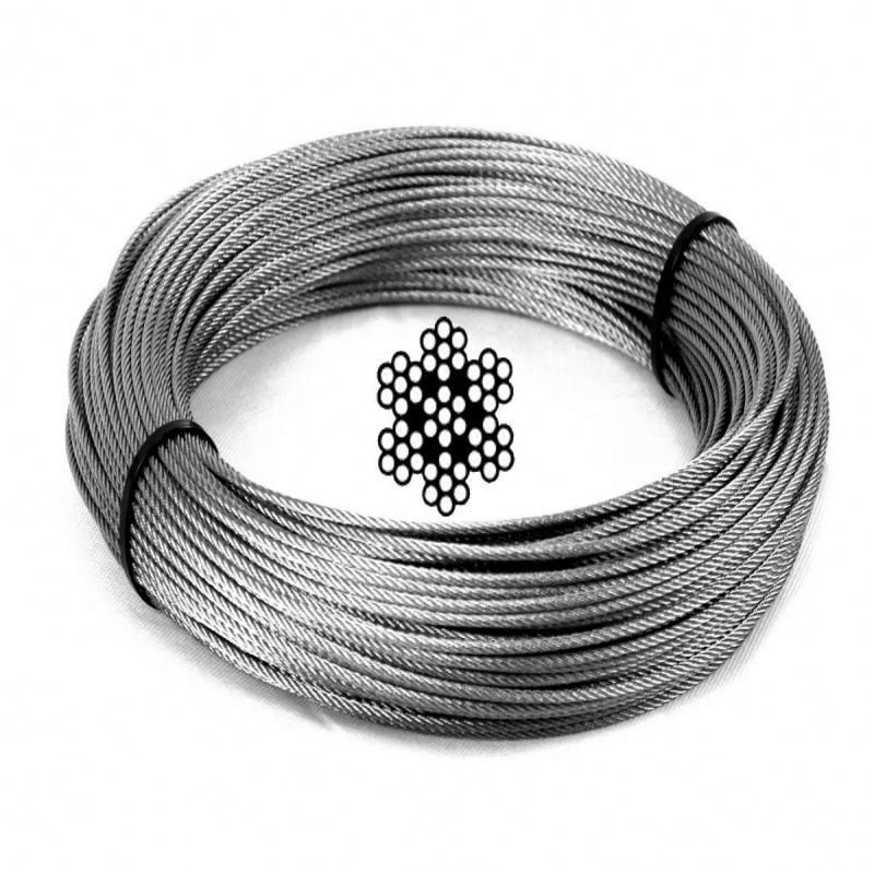 The Least Regret High Quality Non Twisting Flexible 8Mm Ungalvanized Stainless Steel Tensile Wire Rope
