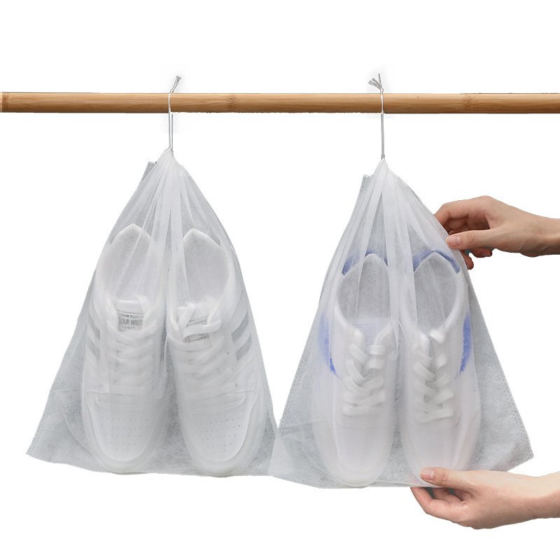 Anti-yellow bag disposable non-woven shoes collection bag small white shoes dust-proof suntan shoe cover clothesline wash bag